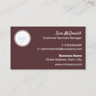 CHOCOLATE BROWN Business LOGOTYP COMPANY BRAND Visitkort