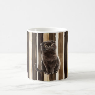 Chocolate Brown Candy Rand Cat Kaffemugg