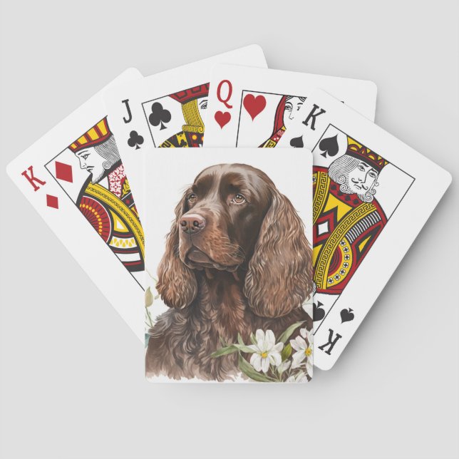 Chocolate Brown Cocker Spain Casinokort (Baksidan)