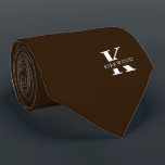 Chocolate Brown Elegant Monogram   Namn One-Sided Slips<br><div class="desc">En ensidig elegant med ett fet vitt monogram över en rik Chocolate-bakgrund. Ovanpå detta monogram sitter ditt förnamn eller efternamn som är skrivet i alla huvudstäder. Om du vill ha ett djärvare utseende för namn inuti det stora brev kan du göra följande: Använda anpassningsfunktionen och redigera och klicka på namn....</div>