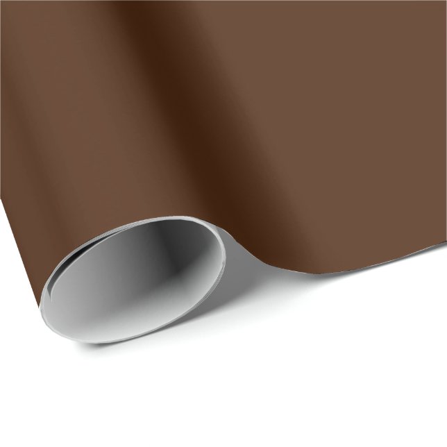 Chocolate Brown färg Presentpapper (Rullad Hörn)