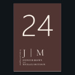 Chocolate Brown Formal Elegant Serie Wedding Bordsnummer<br><div class="desc">Chocolate Brown Formal Elegant Serie Wedding</div>