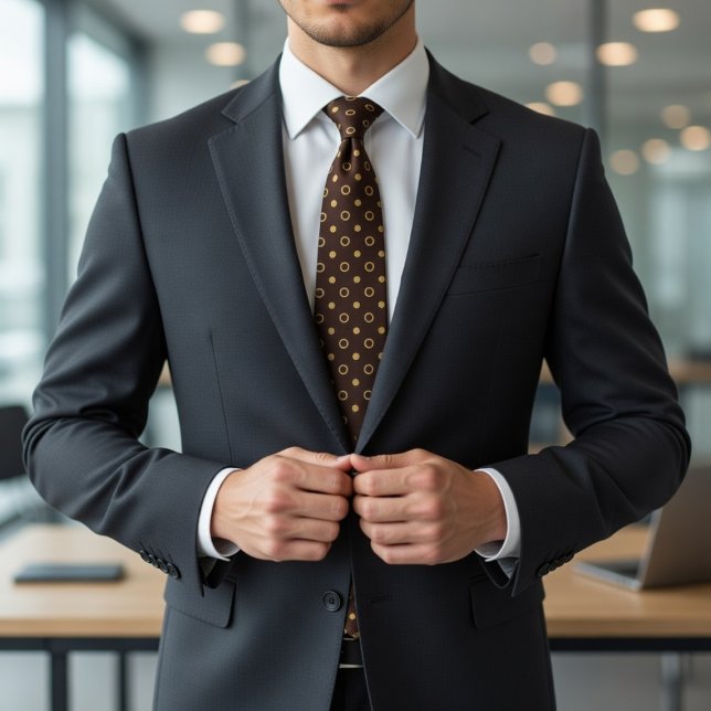 Chocolate Brown & Gold Polka Dot Slips (Skapare uppladdad)