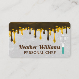 Chocolate Brown Honungsdropp Whisk Bing Visitkort