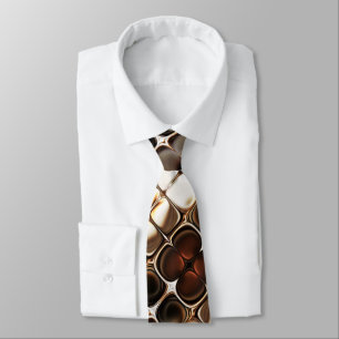 Chocolate Brown Ivory Cream Unik Abstrakt Art Slips