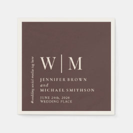 Chocolate Brown & Ivory Formal Event Suite Wedding Pappersservett