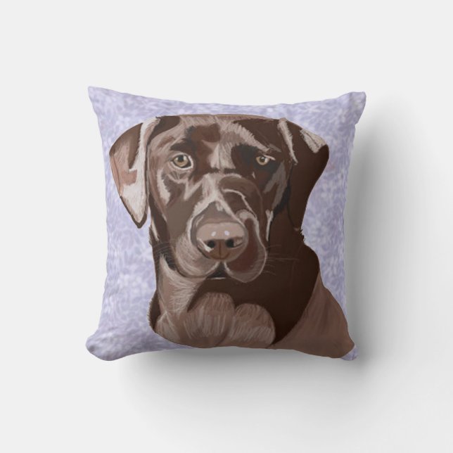 Chocolate Brown Labrador Kudde (Framsida)