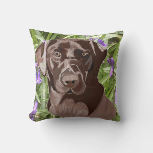 Chocolate Brown Labrador Kudde