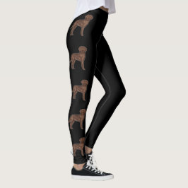 Chocolate Brown Labrador Retriever Cute Hundar Bla Leggings