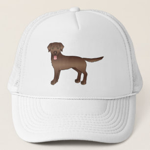 Chocolate Brown Labrador Retriever Tecknad hund Keps