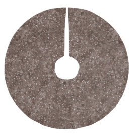 Chocolate Brown Leopard Skriv ut Glitter Julgransmatta Borstad Polyester