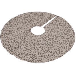 Chocolate Brown Mocha Cream Leopard Glitter        Julgransmatta Borstad Polyester