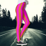 Chocolate Brown och Neon Fuchsia Coola Stripe Leggings<br><div class="desc">Chocolate Brown och Neon Fuchsia Coola Vintage Stripe</div>