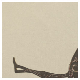 Chocolate Brown Patterned Flamingo Tyg