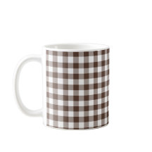 Chocolate Brown Plaid Gingham Retro Color