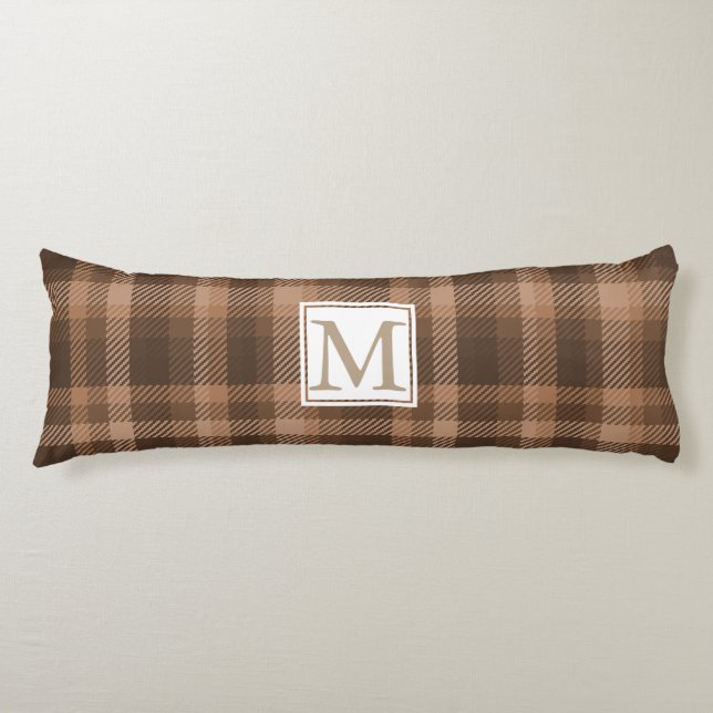 Chocolate Brown Play Monogramme Kroppskudde (Framsidan)