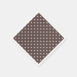 Chocolate Brown Polka Dot Napkins Pappersservett