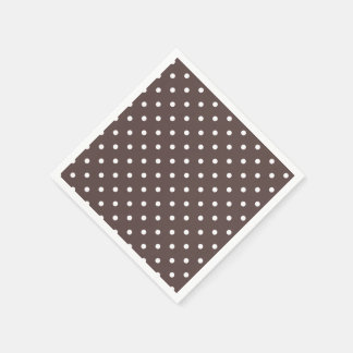 Chocolate Brown Polka Dot Napkins Pappersservett