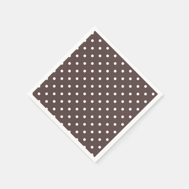 Chocolate Brown Polka Dot Napkins Pappersservett (Hörn)
