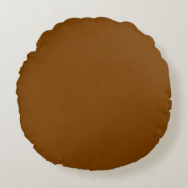 Chocolate Brown Round Pillow Rund Kudde