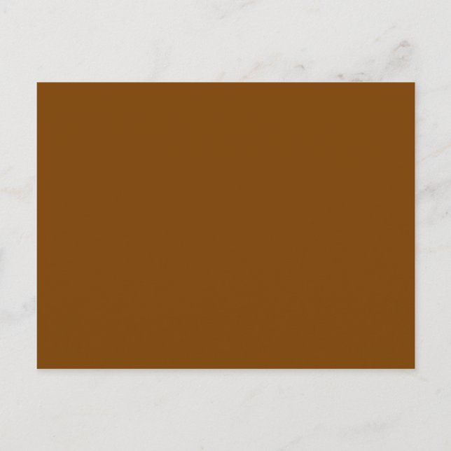 Chocolate Brown Solid Färg Vykort (Framsida)