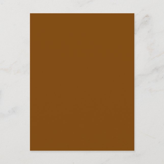 Chocolate Brown Solid Färg Vykort (Framsida)