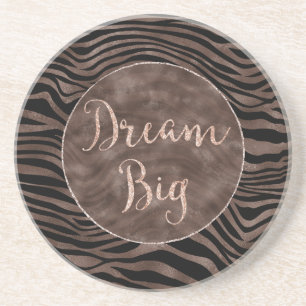 Chocolate Brown Zebra Glitter Dream Underlägg