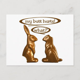 Chocolate bunnies vykort