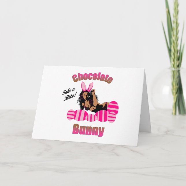 Chocolate Bunny Card Helgkort (Framsida)