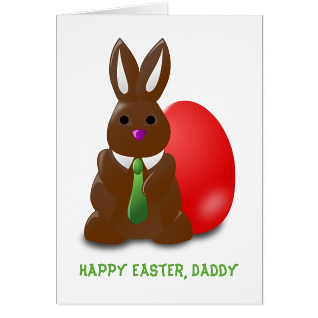 Chocolate Bunny Glad påsk pappa Greeting Card Hälsningskort (Framsidan)