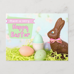 Chocolate Bunny Glad påsk vykort