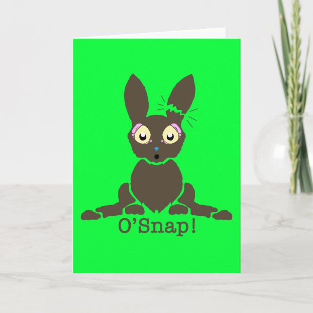 Chocolate bunny helgkort (Framsida)