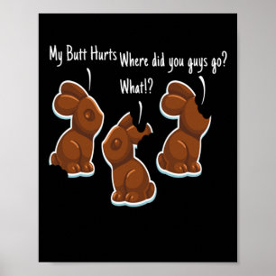 Chocolate Bunny Påskhare Påsk Rabbit Poster