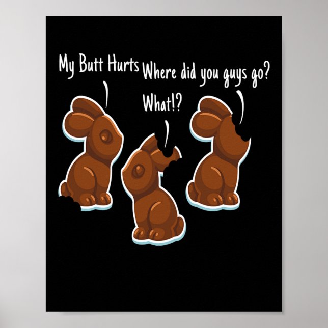 Chocolate Bunny Påskhare Påsk Rabbit Poster (Framsidan)