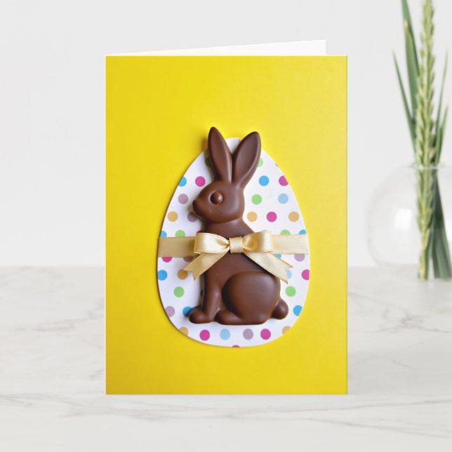 Chocolate Bunny Sweet Treat Card Kort (Framsida)