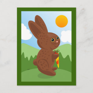 Chocolate Bunny vycard Vykort