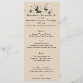 Chocolate Butterflies på Ecru Bröllop Menu Meny