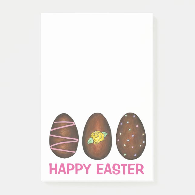 Chocolate Butterglass Eggs Påsk Basket Candy Post-it Block (Framsida)
