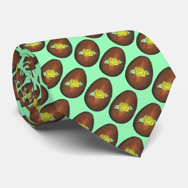 Chocolate Butterglass Påskägg Candy Ro Tie Slips (Rullad)