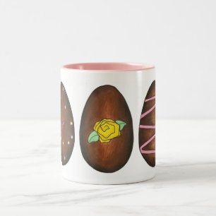 Chocolate Buttergrädde Påsk Creme Egg Candy Två-Tonad Mugg