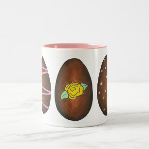 Chocolate Butterkräm Påsk Basket Egg Candy Två-Tonad Mugg