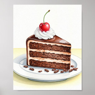 Chocolate Cake Art-utskrift Poster