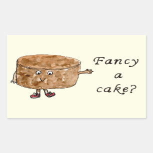 Chocolate Cake Funny Slogan Finare A Cake Humor Rektangulärt Klistermärke