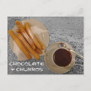 Chocolate Caliente con Churros Vykort