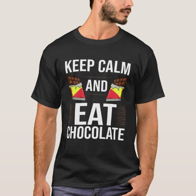 Chocolate Candy Bar Choco Dark Keto T Shirt (Framsida)