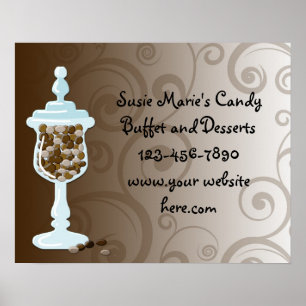 Chocolate Candy Buffet Pub, Sötats urn Poster