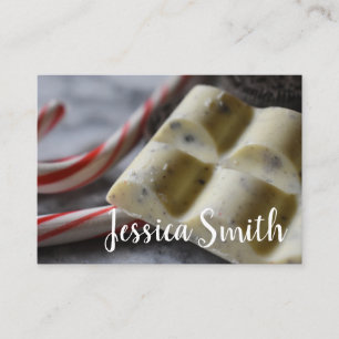 Chocolate Candy cane Sweet Food Writer Pastry Chef Visitkort