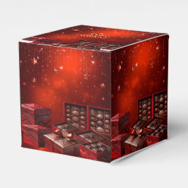 Chocolate Candy Christmas Holiday Favor Box Presentaskar