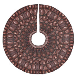 Chocolate Candy Christmas Tree Skirt Julgransmatta Borstad Polyester