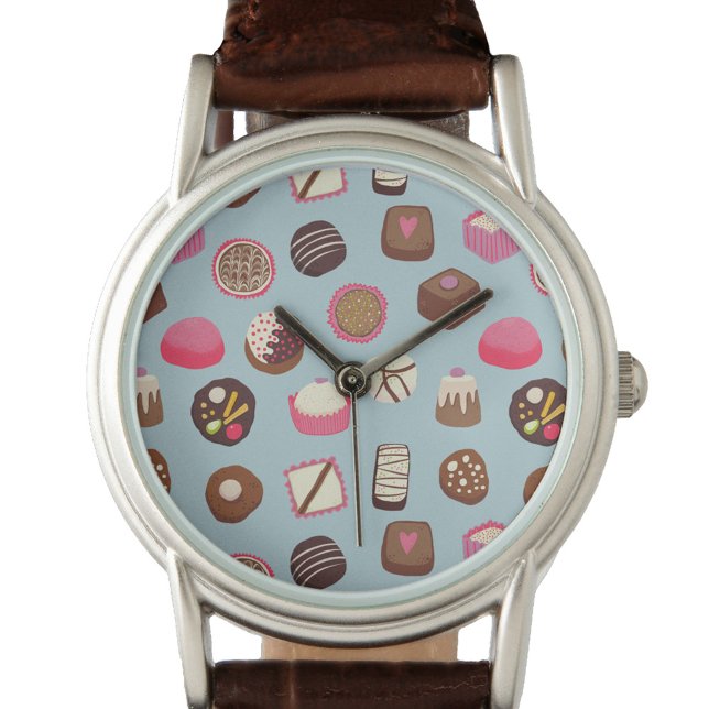 Chocolate Candy Confectionery Armbandsur (Fun Chocolate Candy pattern watch)
